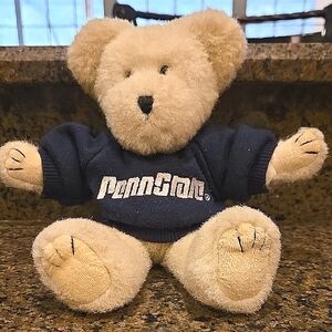 Vintage Boyds Collection Cream Teddy Bear with Penn State Navy Sweatshirt